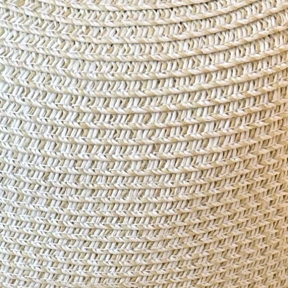 🌟HP🌟VTG 2000s Textured Cream Wide Brim Paper Straw Hat by Nine West - Picture 12 of 13